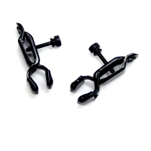 Adjustable Open Wide Black Nipple Clamps