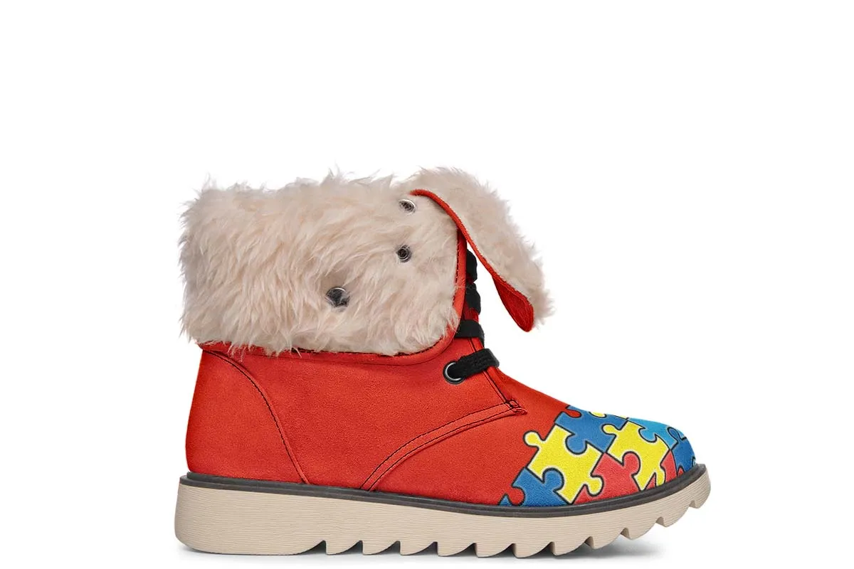 Autism Awareness Puzzle Polar Vibe Boots