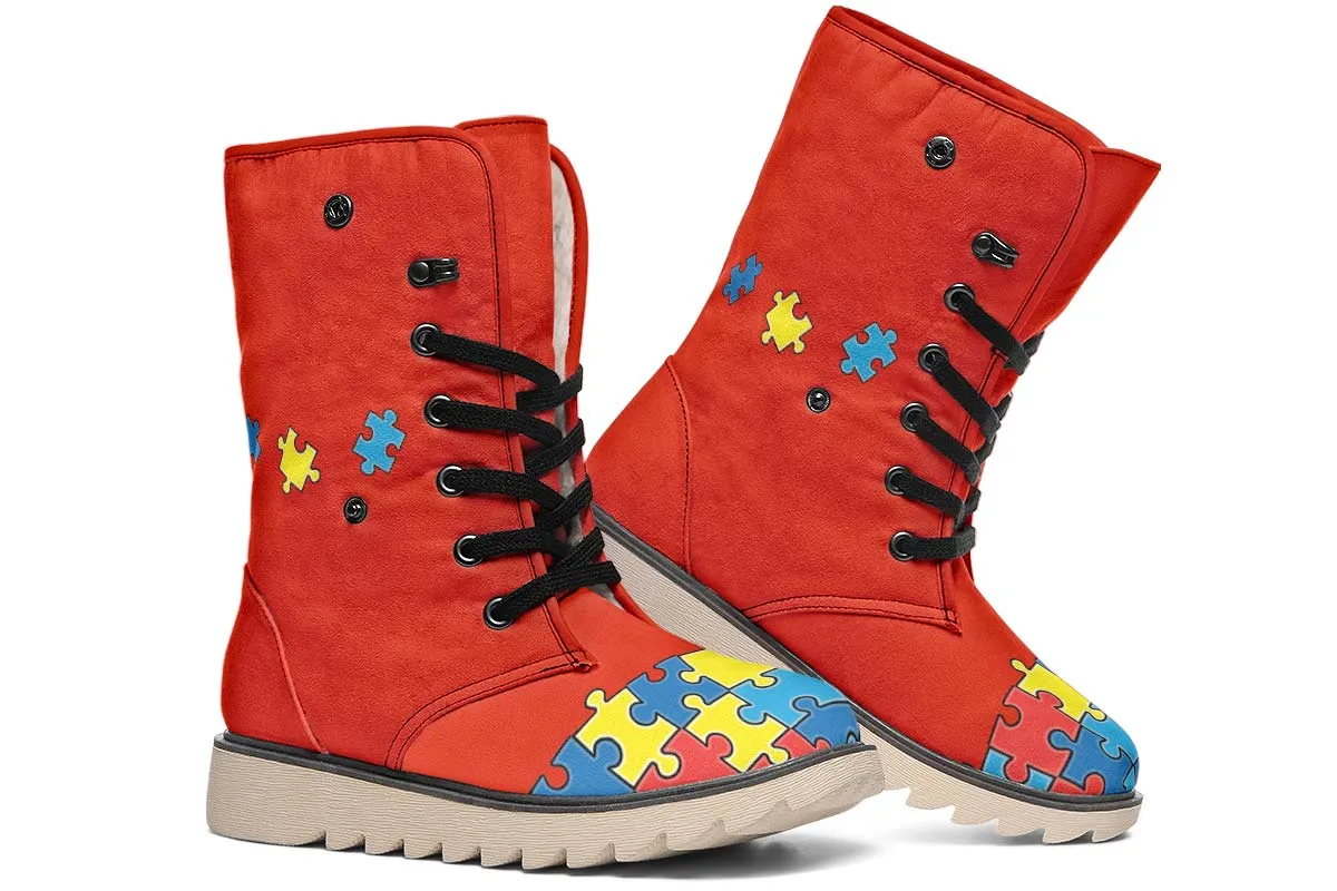 Autism Awareness Puzzle Polar Vibe Boots