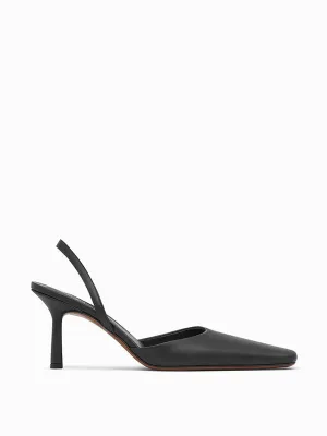 Black Dracu sling-back pumps