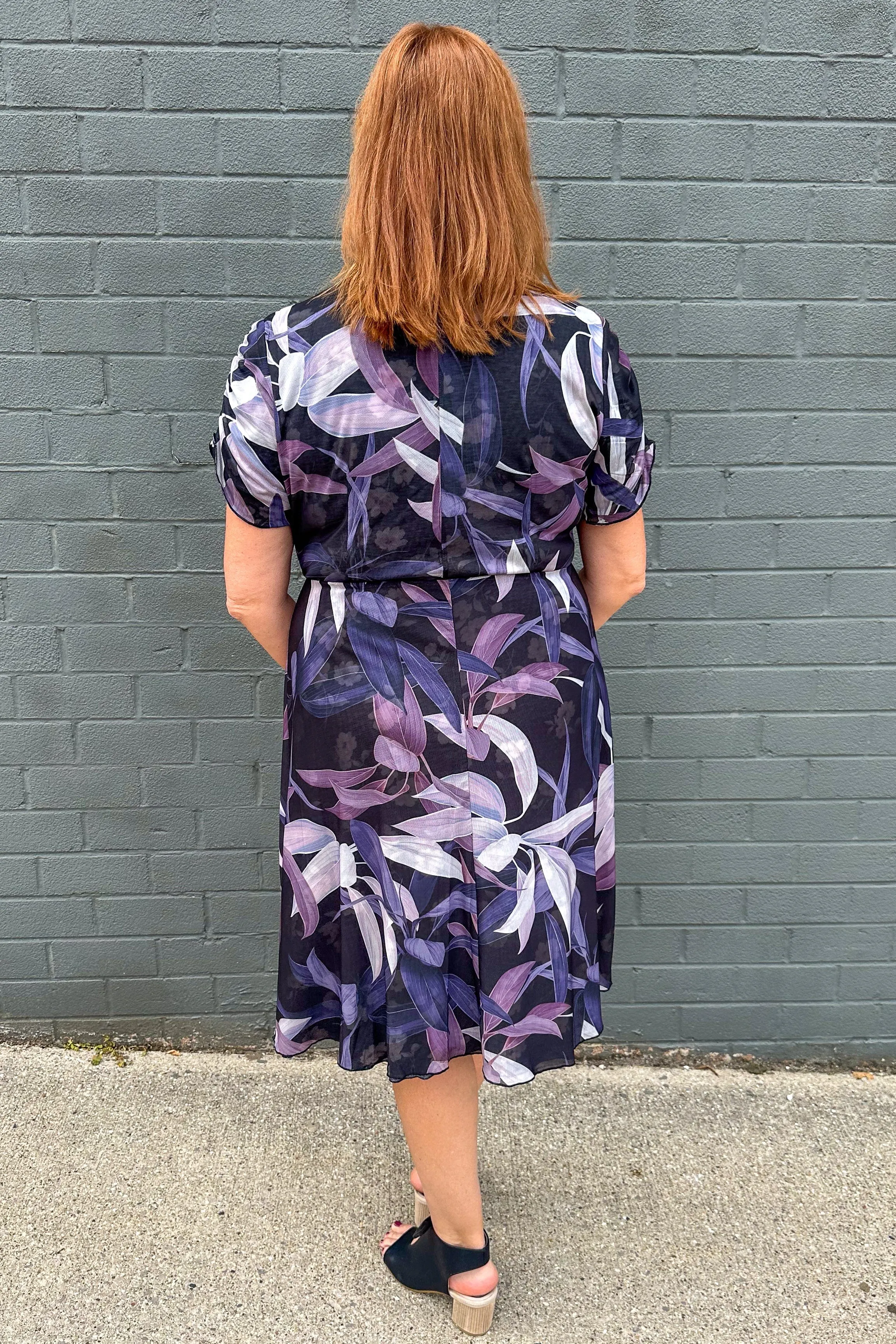 Black Floral Reversible Dress