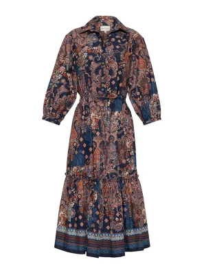 Blue cascade Hutton dress