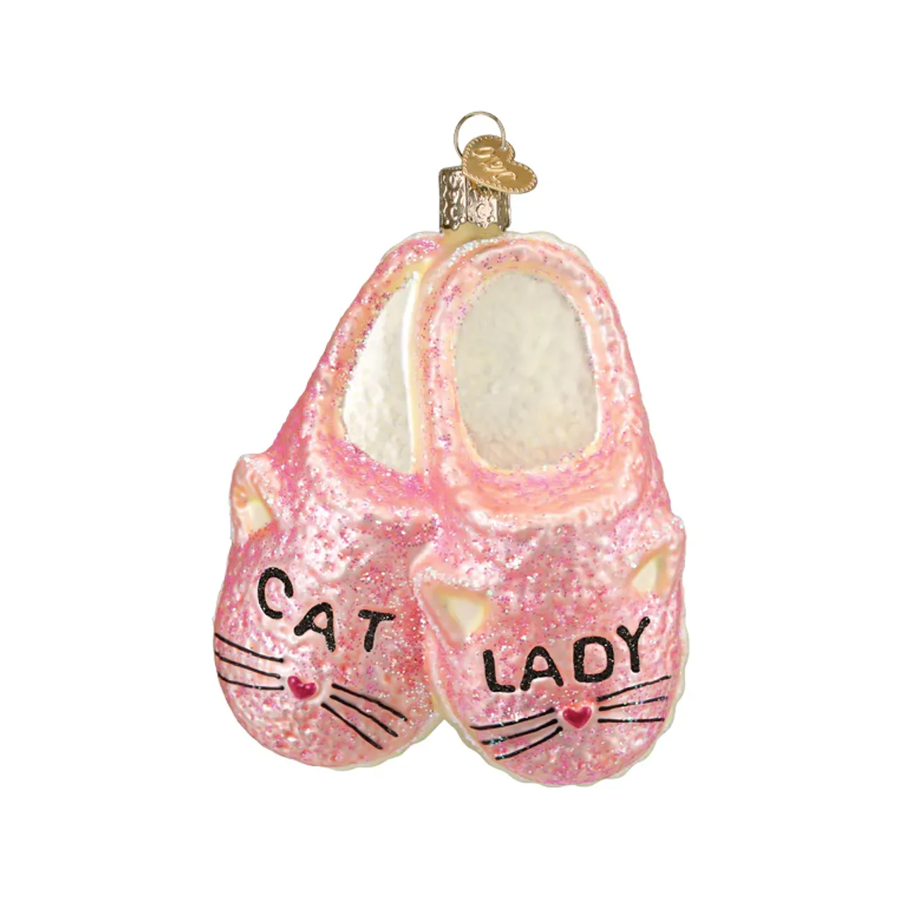 Cat Lady Slippers Ornament