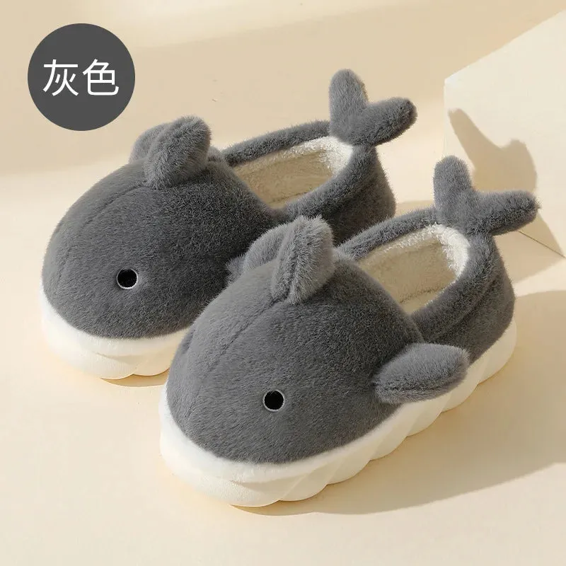 Cute Shark Fluffy Chunky Plushie Slippers