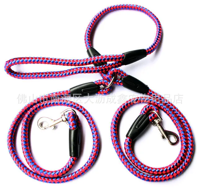 Double-Ended Traction Rope For Walking Dog  Two Leash Pet Supplies for Dog Collar