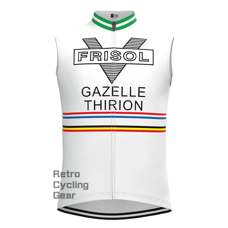 FRISOL Red Stripe Retro Long Sleeve Cycling Kit