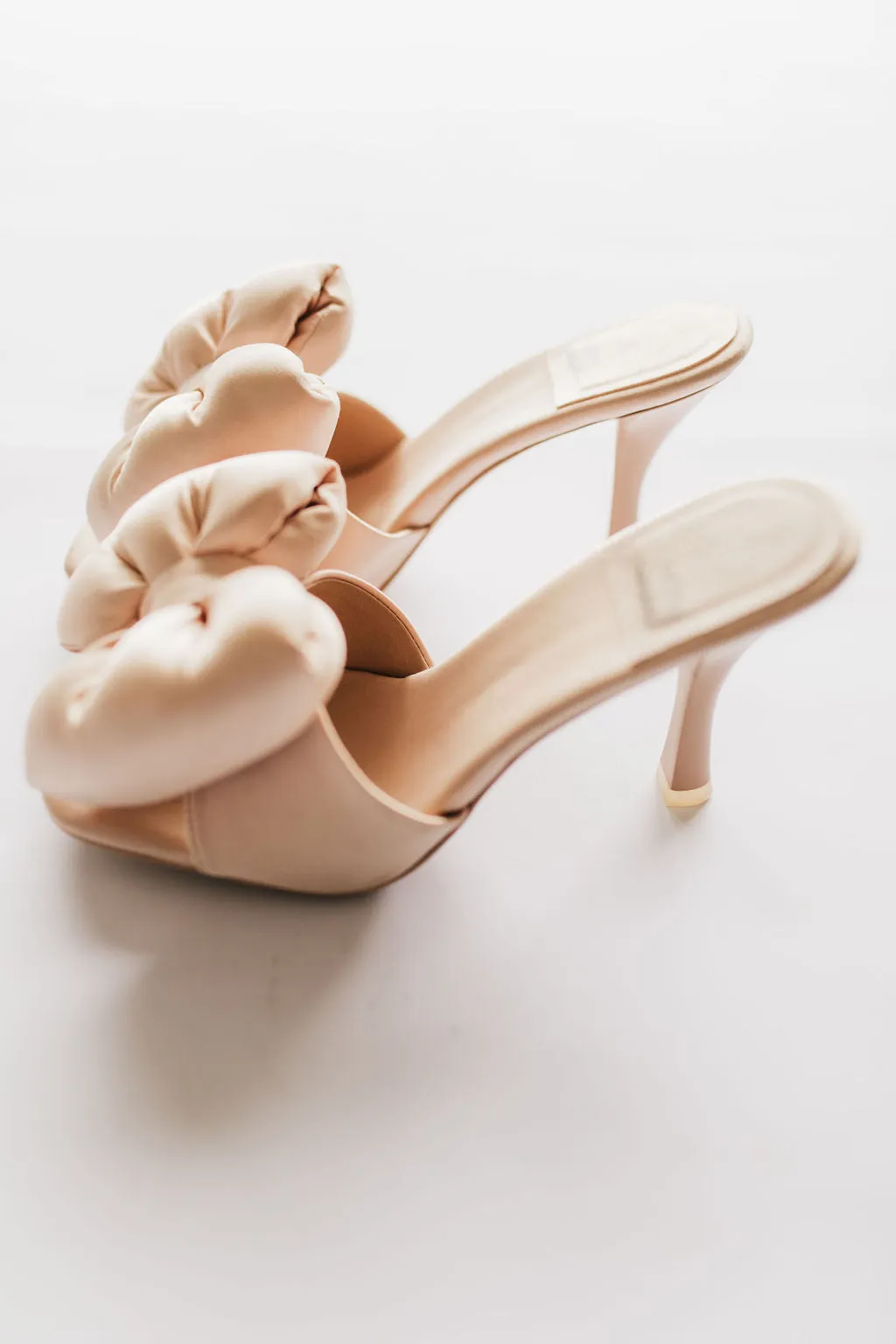 Jeffrey Campbell Deedee Hi Big Bow Mule Heels in Beige