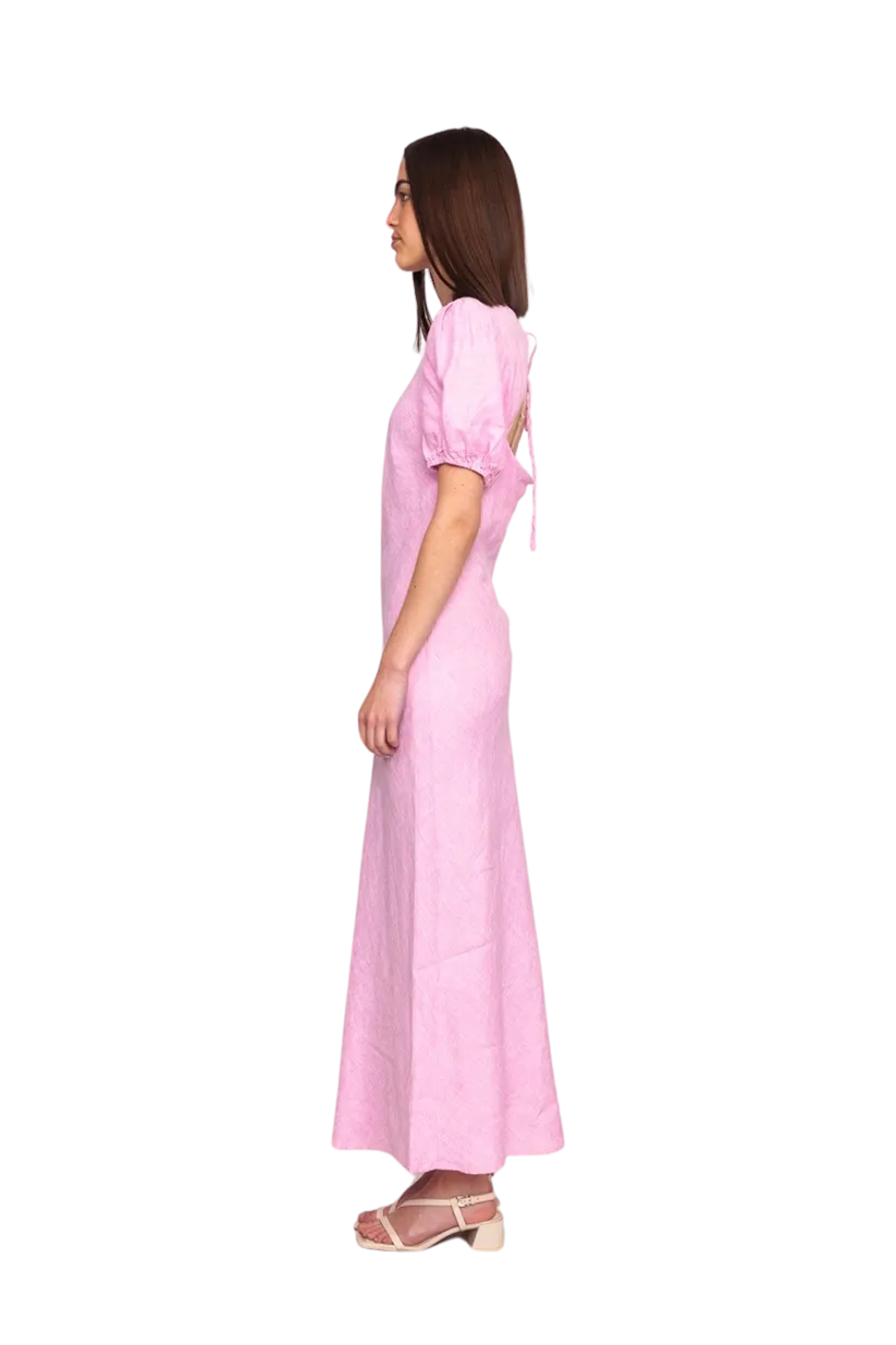 Kos Linen Dress Pink