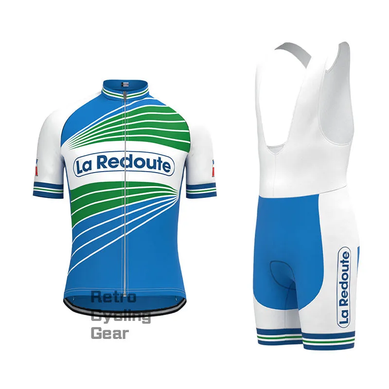 La Redoute Blue Retro Long Sleeve Cycling Kit