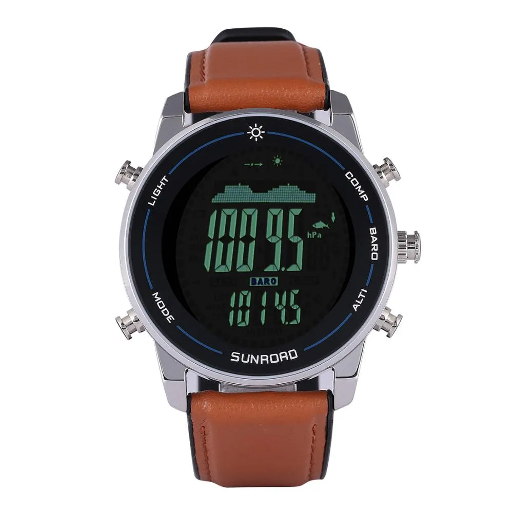 Men's Fishing Pressure Thermometer Waterproof Watch