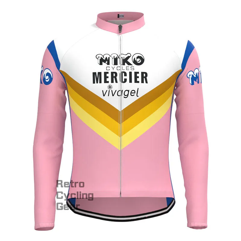 MIKO Pink Retro Long Sleeve Cycling Kit