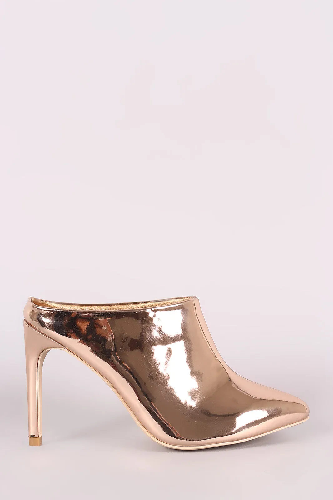 Patent Pointy Toe Stiletto Mule Heel