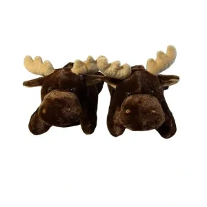 Plushy Moose Adult Slippers