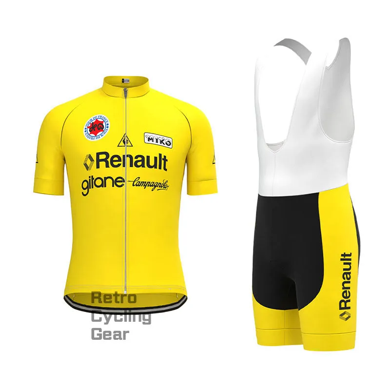 Renault Yellow Retro Long Sleeve Cycling Kit