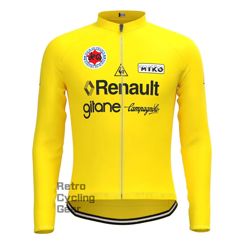 Renault Yellow Retro Long Sleeve Cycling Kit