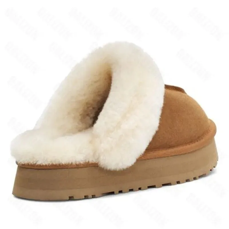 Soft Plush Winter Suede Mule Slippers