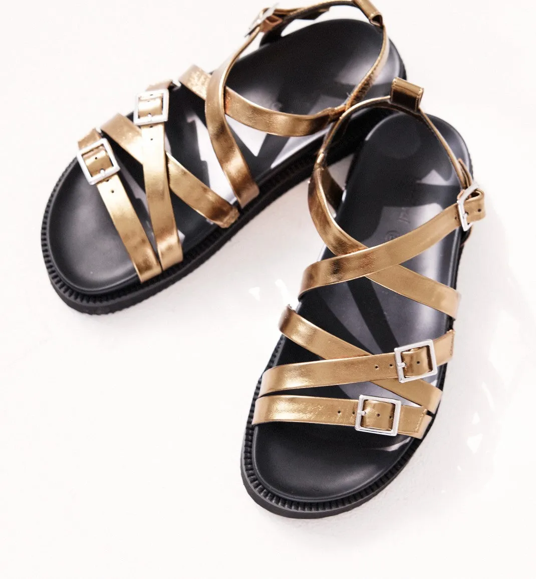 Sophia Strappy Sandal | Bronze Crush