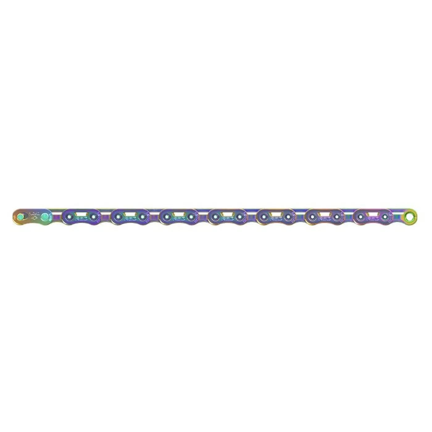 SRAM RED E1 Chain Flattop Powerlock - Rainbow