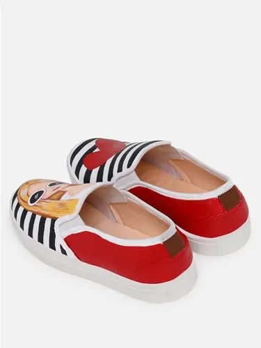 THE QUIRKY NAARI Fashionista Slipons for The Fashion Forward | Red | 8 UK