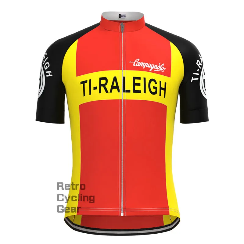 TI-Raleigh Red-Yellow Retro Long Sleeve Cycling Kit