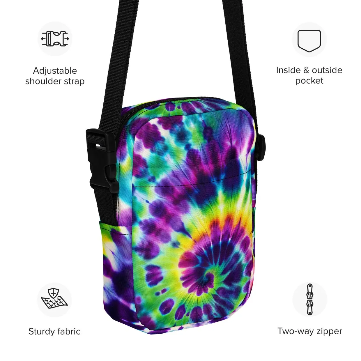 Utility Crossbody Bag Tie-Dye Fusion